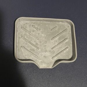 $3 Add-On Draining Soap Dish Grey Silicone Bathroom or Kitchen Accessory